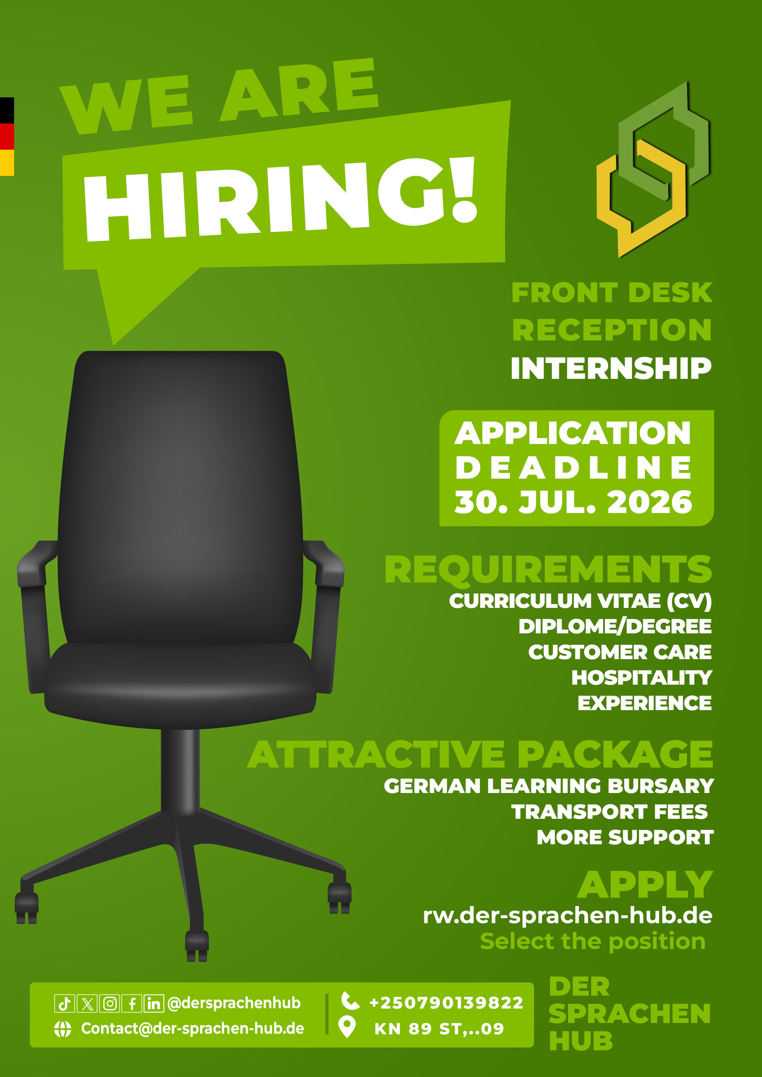 FRONT DESK | CUSTOMER CARE INTERNSHIP